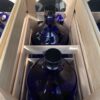 Holzkisten für 5 Liter Blauglasflaschen